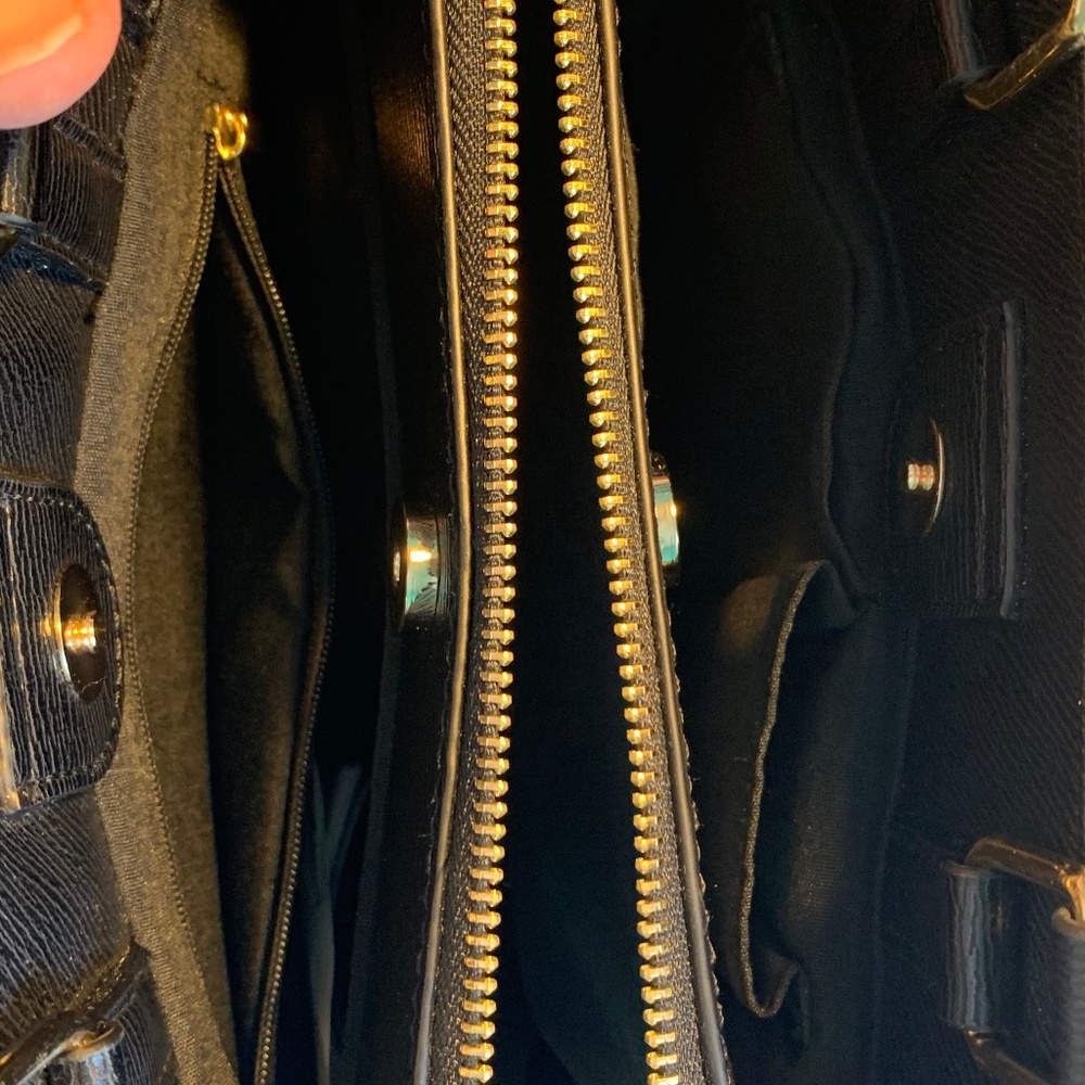 ALDO Black Structured Handbag with Top Handles & Shoulder Strap - Picture 11 of 13